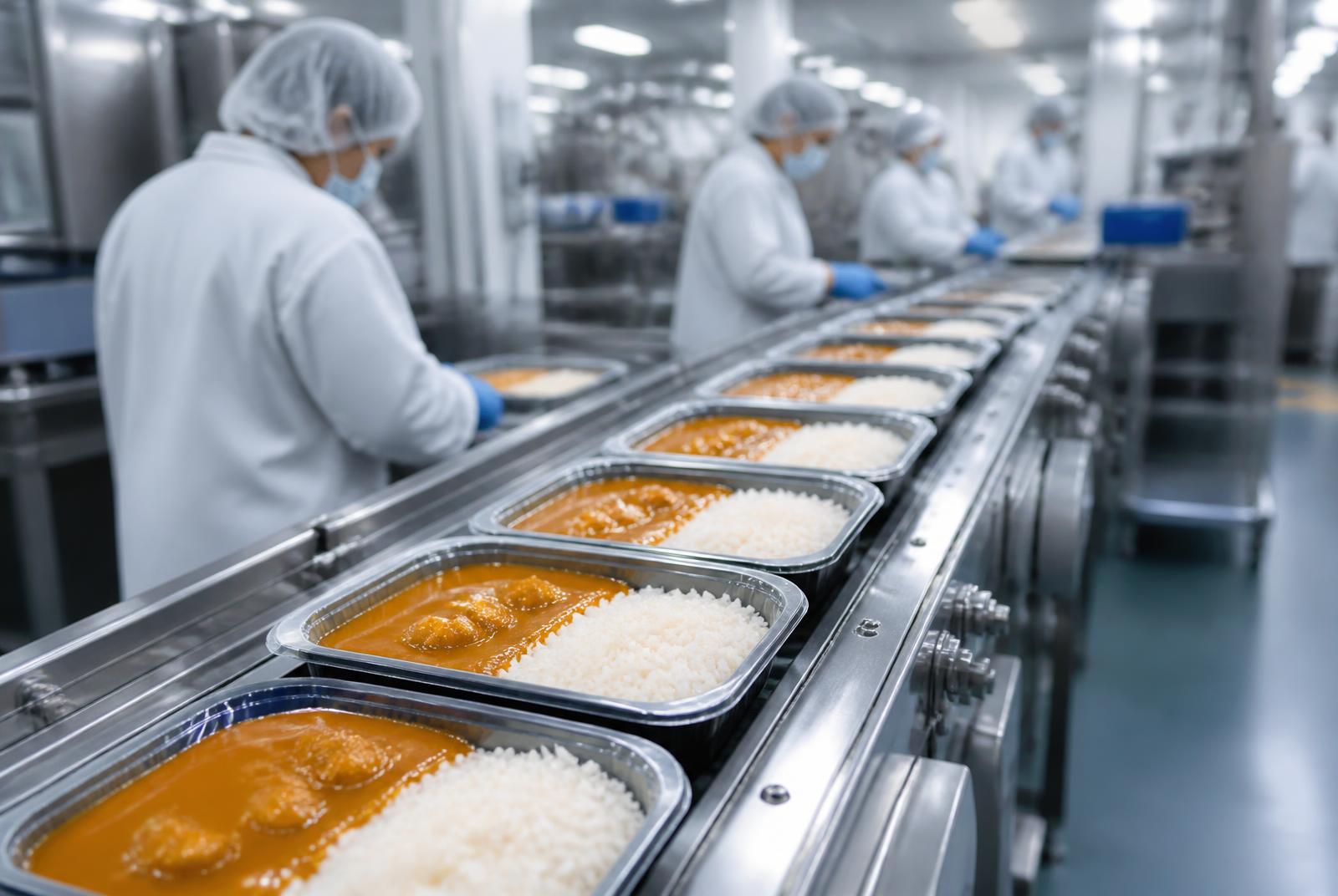 Coated products moving along a production line during customer trials